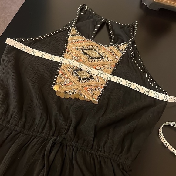 Greylin Anya Jumpsuit in black, Cotton blend, fully lined, bohemian, size S - Picture 12 of 16